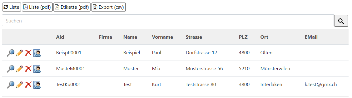 Adressverwaltung