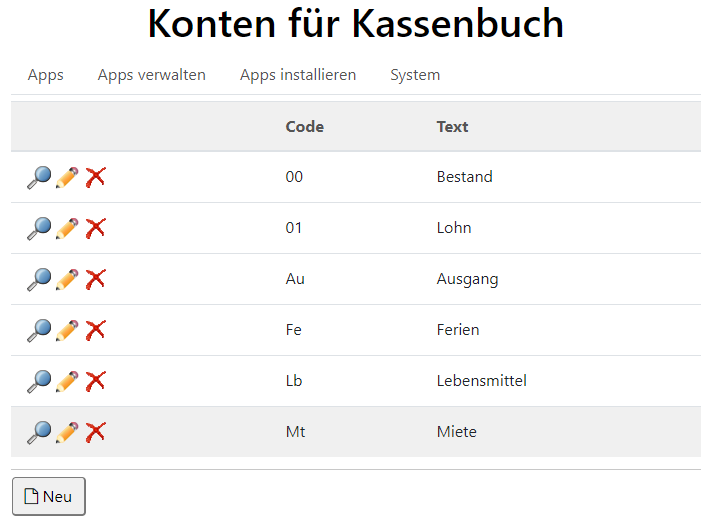 Kassenkonten Kassenkonten